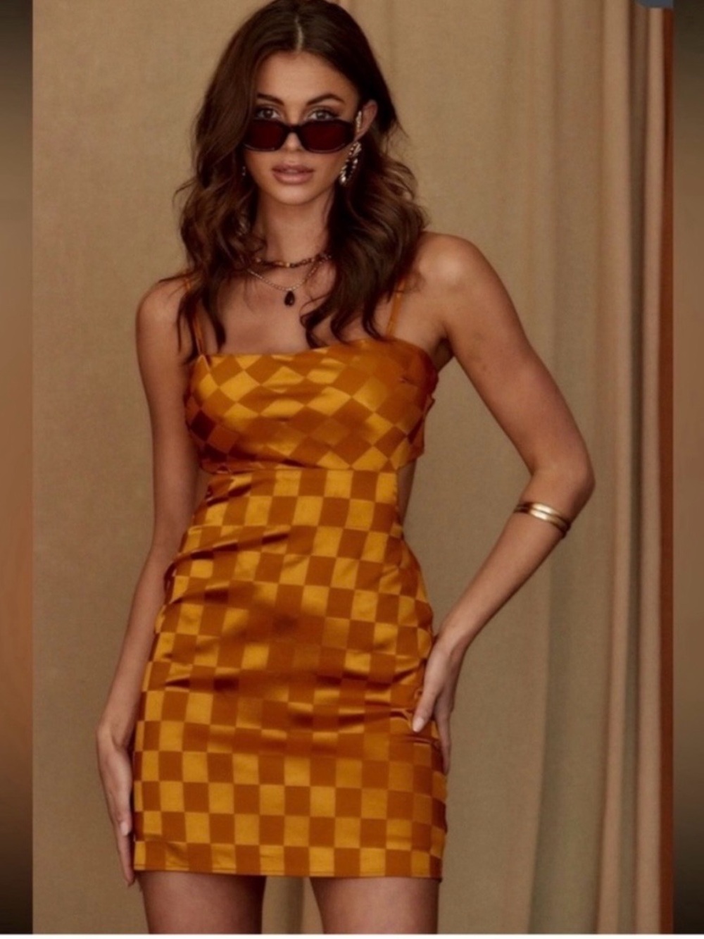 *NWT* CLOUD TEN Ava Poppy Checkered Mini Dress by 12th Tribe